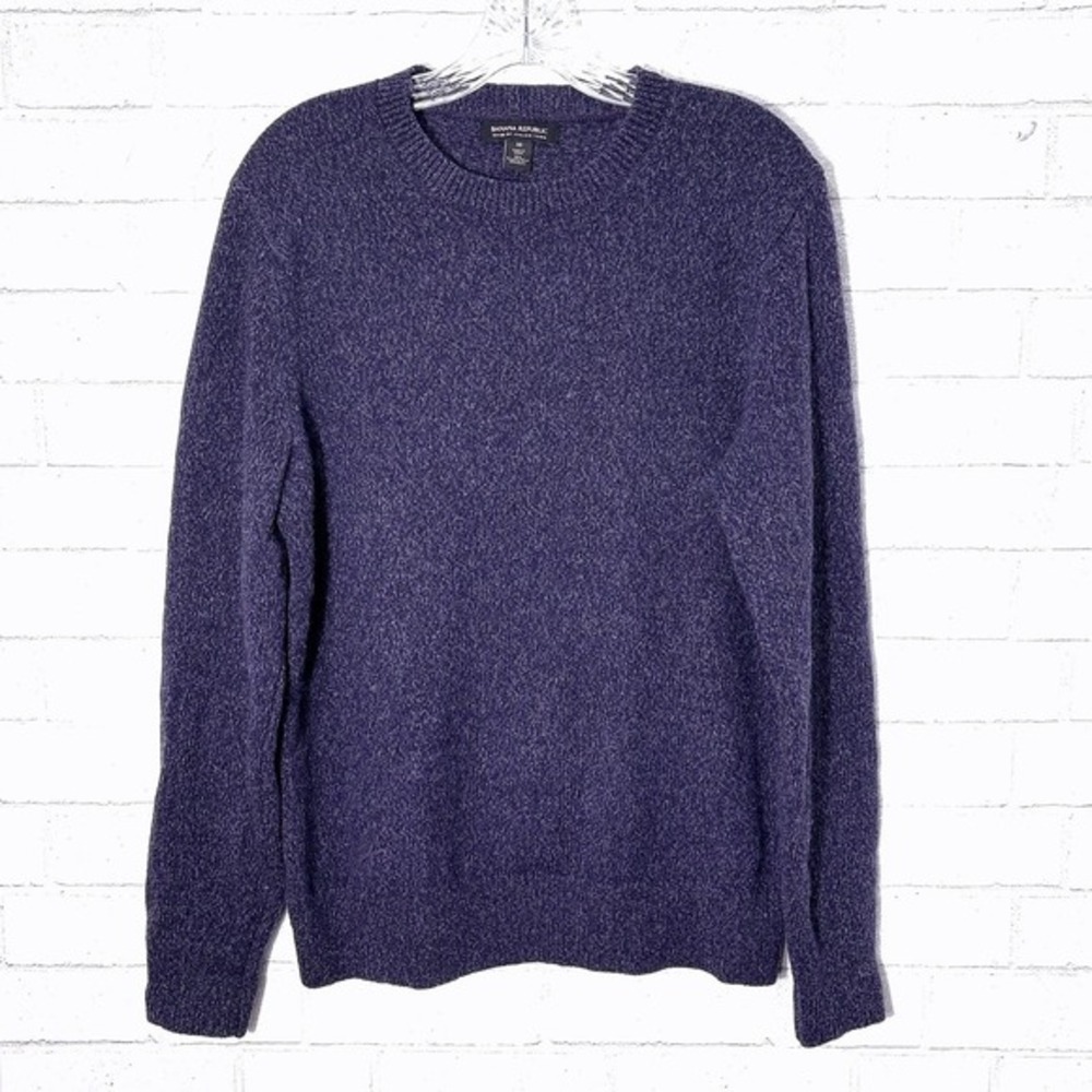 Banana Republic Womens Italian Recycled Wool Sweater Medium Crewneck Ski Preppy